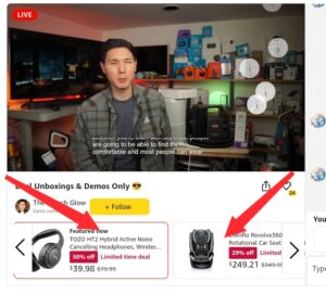 How to find amazon storefront through Amazon live video 